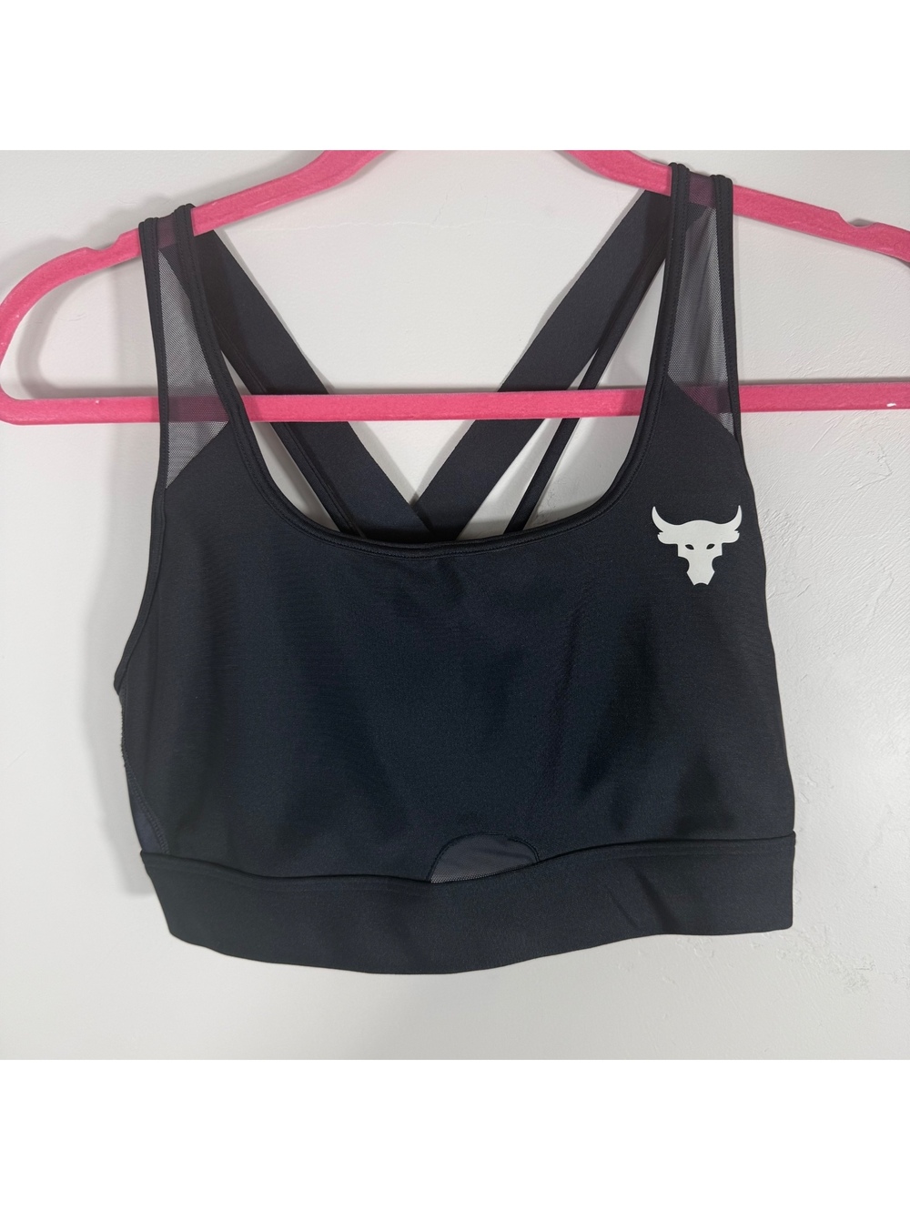 Under Armour Women’s Black Crossback Compression Sports Bra | M